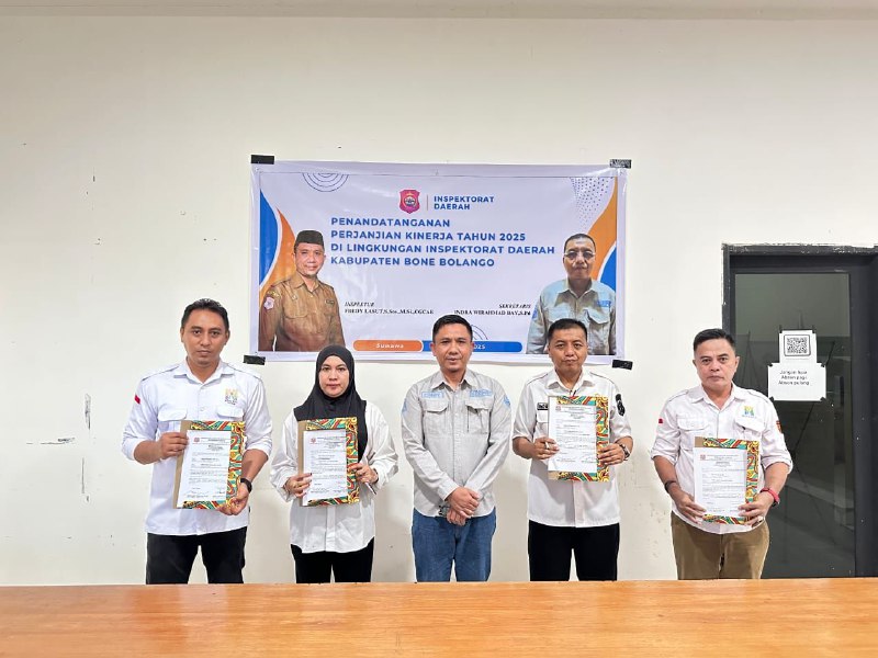 Penandatanganan Perjanjian Kinerja di Lingkungan Inspektorat Daerah Kabupaten Bone Bolango